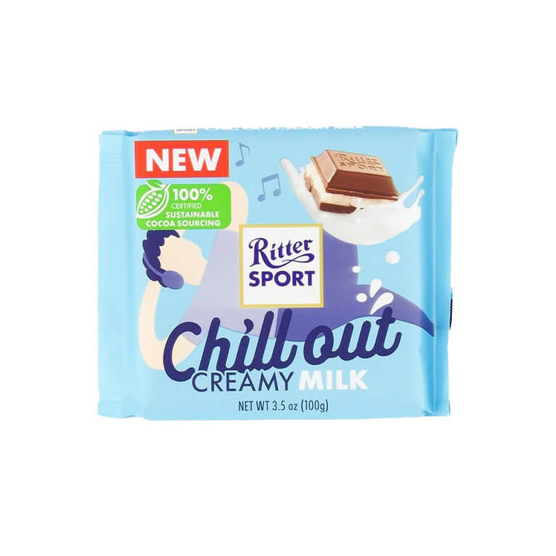 Ritter Sport piimašokolaad kreemja piimatäidisega 100g