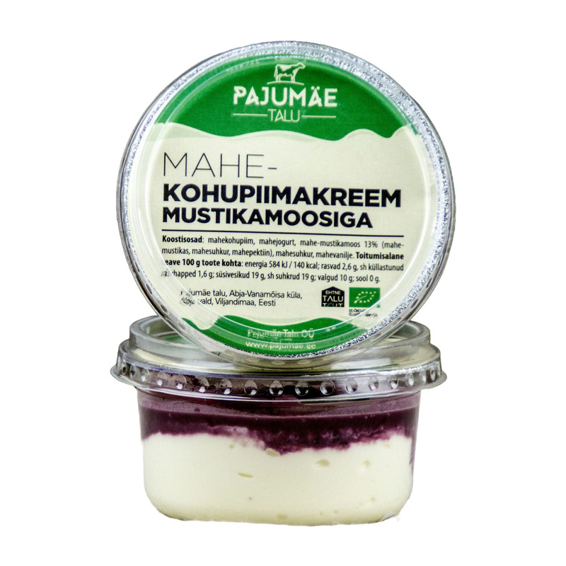 PAJUMÄE TALU Mahe-kohupiimakreem mustikamoosiga 170g