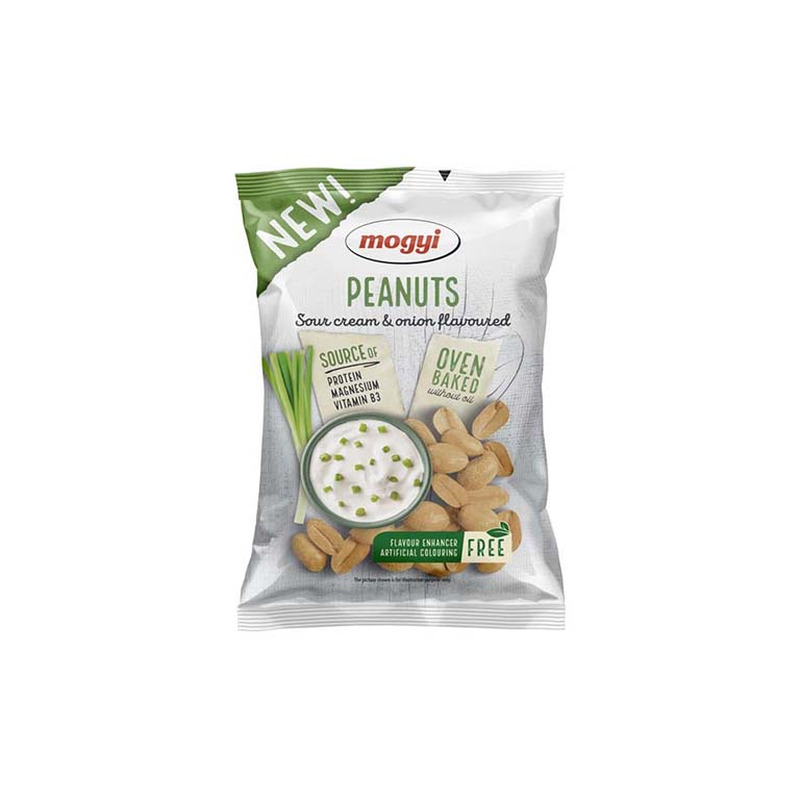 Kuivröstitud Maapähklid Mogyi Sibula-Hapukoore Maitsega 130g