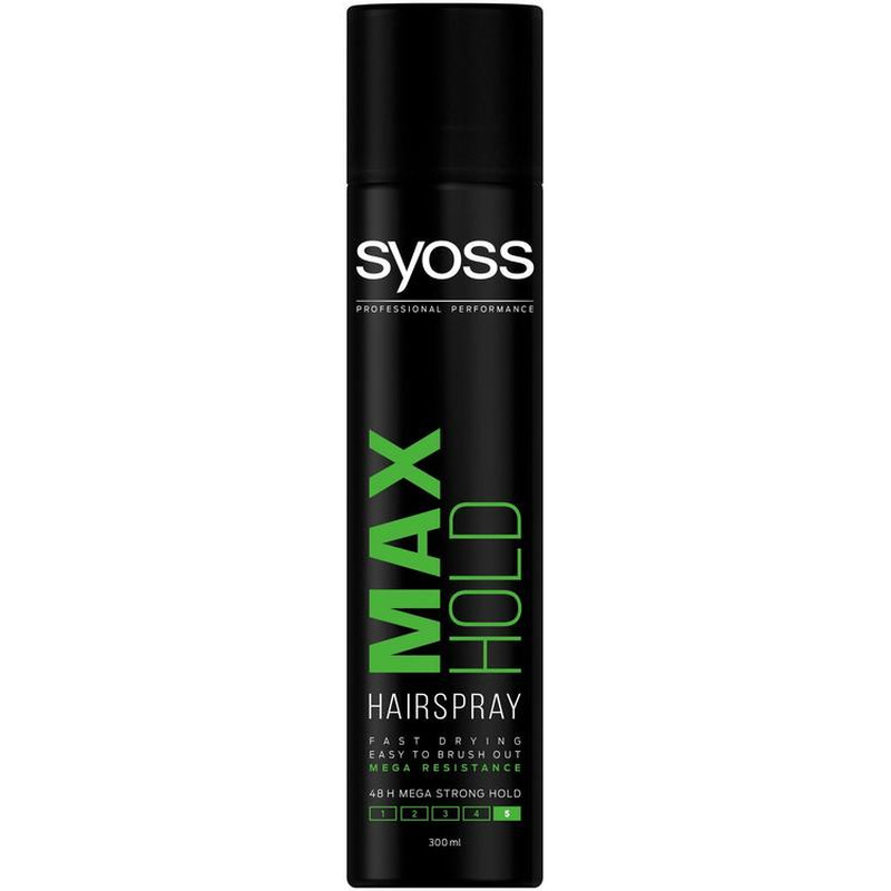Juukselakk Max Hold Mega Strong, SYOSS, 300 ml