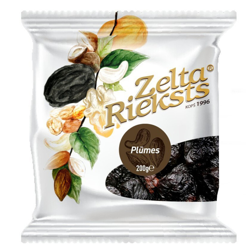ZELTA RIEKSTS Mustad ploomid kivideta 200g