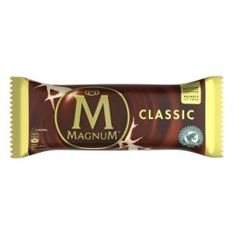 Jäätis Madagaskarilt pärit vaniljega, kaetud piimašokolaadiga (26%), MAGNUM, 86 g