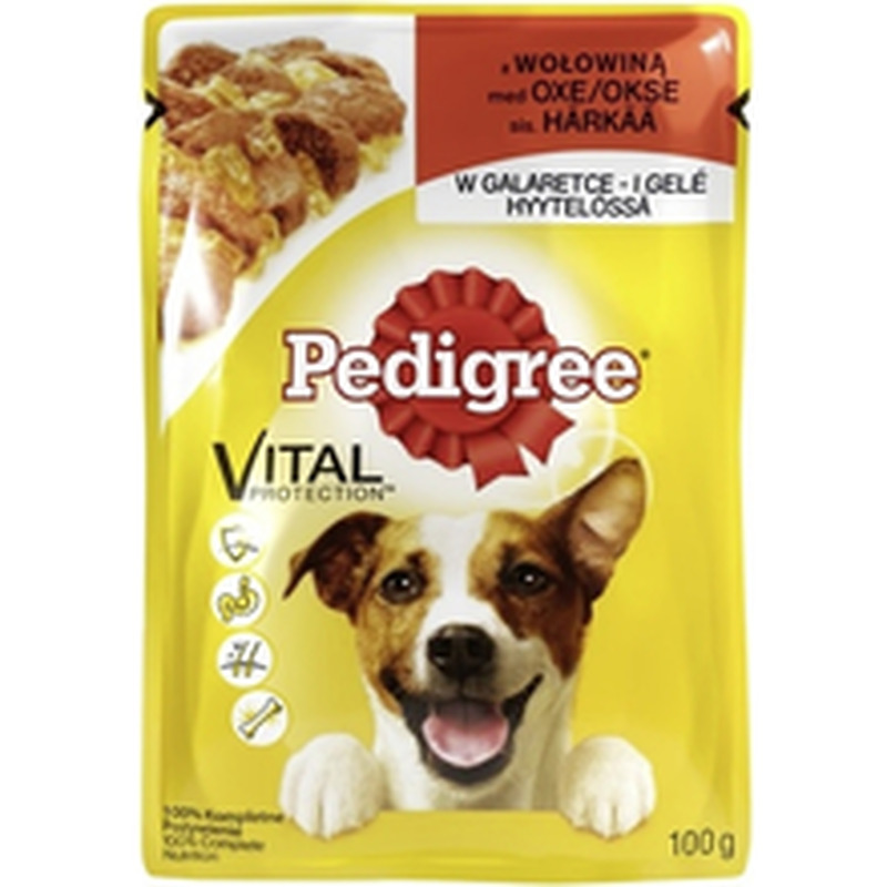 PEDIGREE koeraeine täiskasvanud koertele loomalihaga tarrendis, 100 g