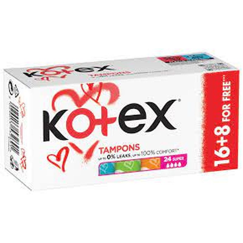 Tampoon Ultra Sorb Super, KOTEX, 16+8 tk