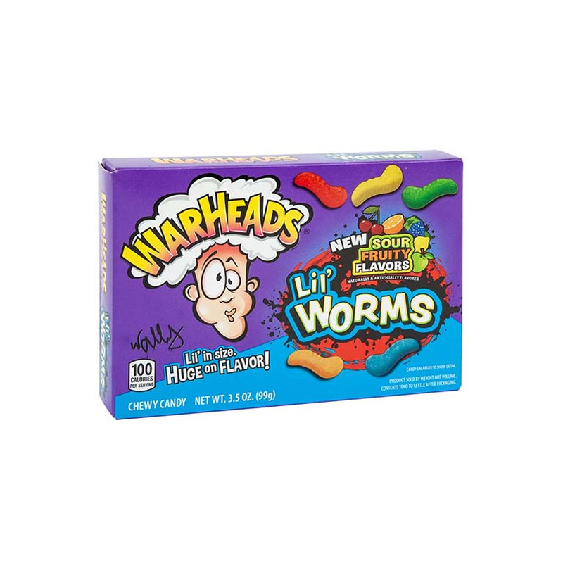 Kummikommid Lil' Worms, WARHEADS, 99 g