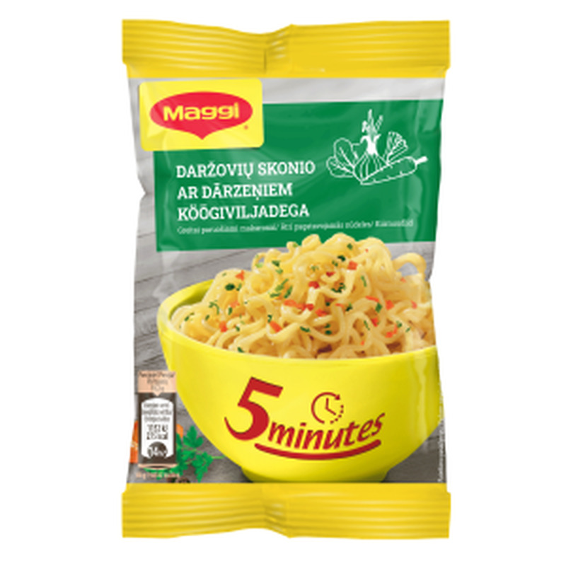 Kiirnuudlid köögiviljamaitselised, MAGGI, 59,2 g