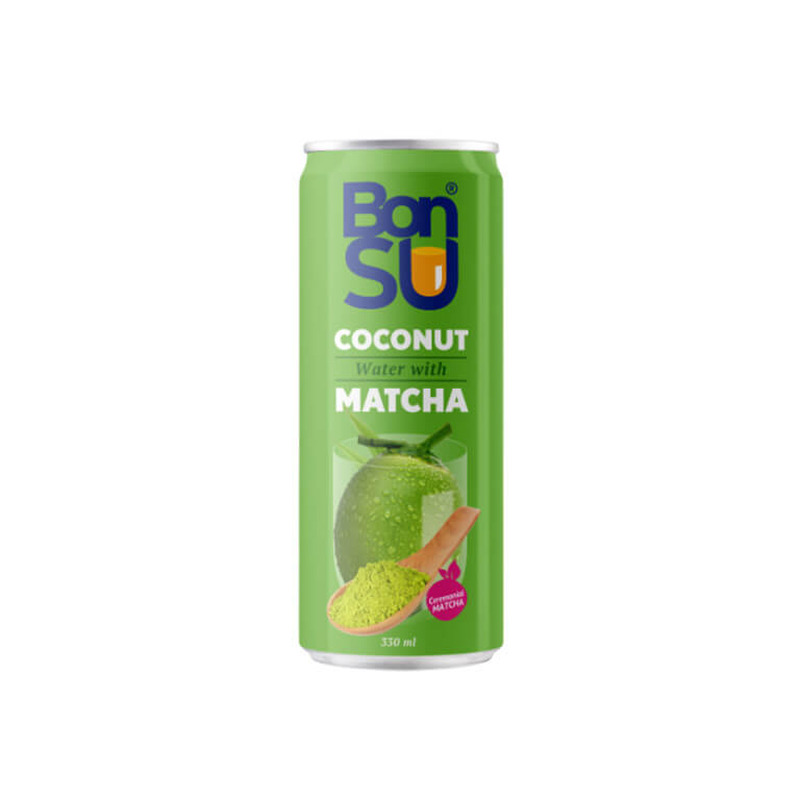 Kookosvesi BONSU matcha pulbriga 0,33L