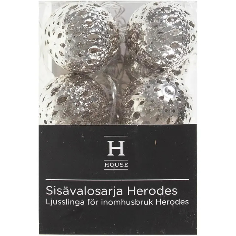 Valguskett Herodes 10LED, hõbedane, sise