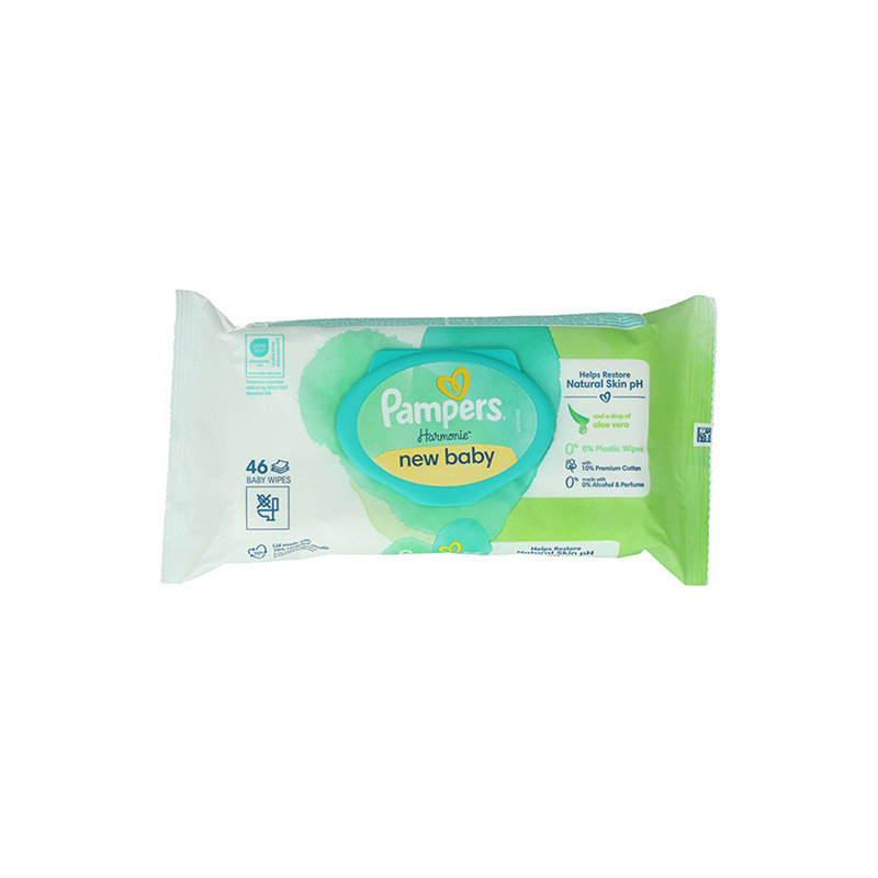 Niisked salvrätikud beebile Pampers New Baby, Aloe Vera, 46tk