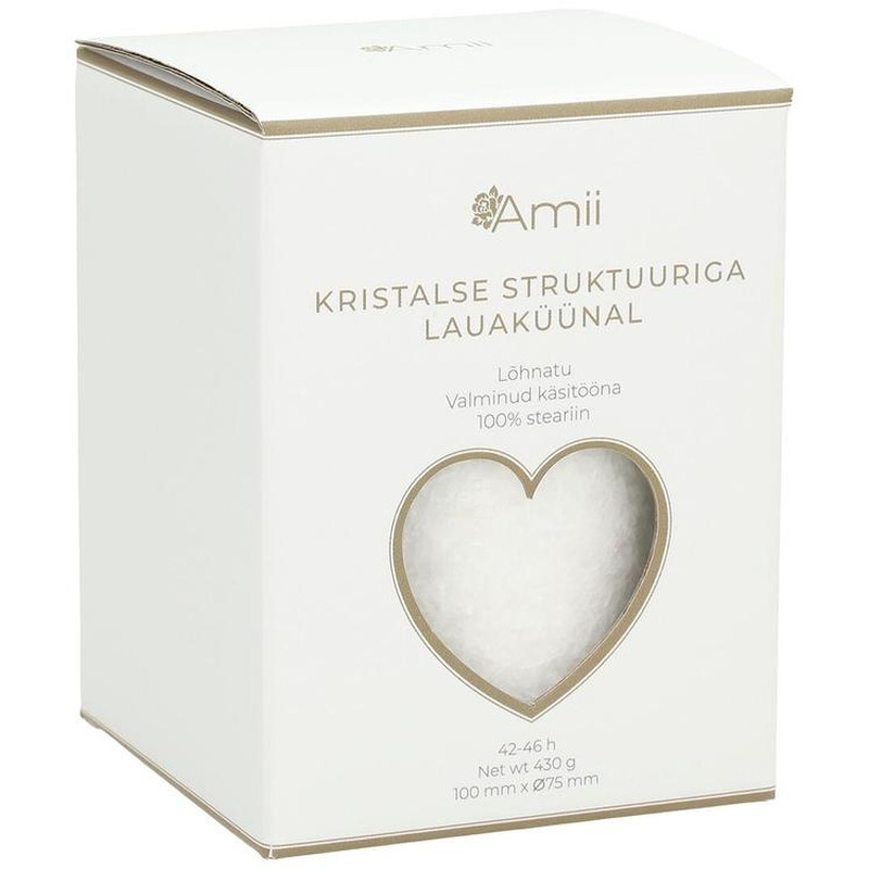 Lõhnatu lauaküünal, steariinist, AMII, 1 tk