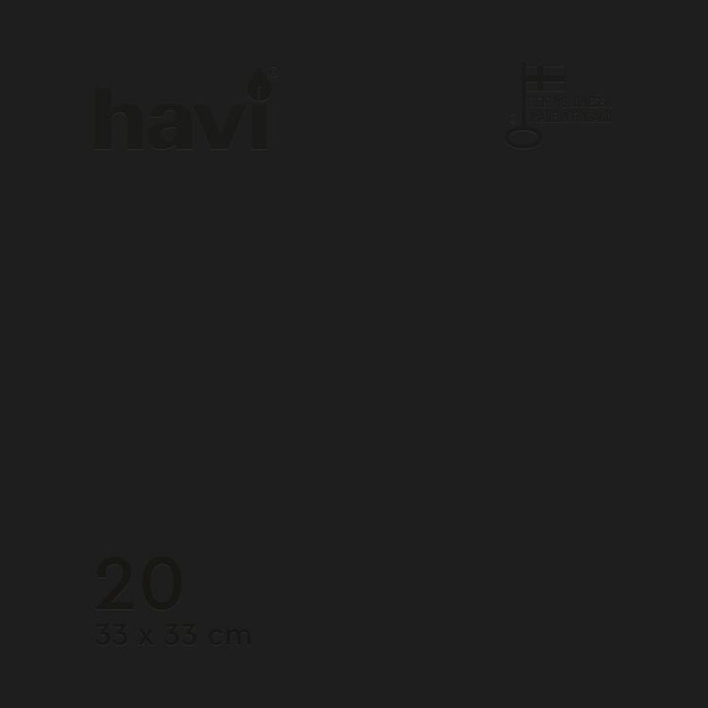 Havi salvrätik 33cm 20tk must