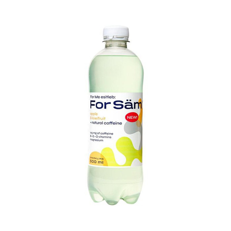 Vitamiinide ja kofeiiniga rikasatud õuna, kiivi ja laimi maitseline jook, FOR ME, 500 ml