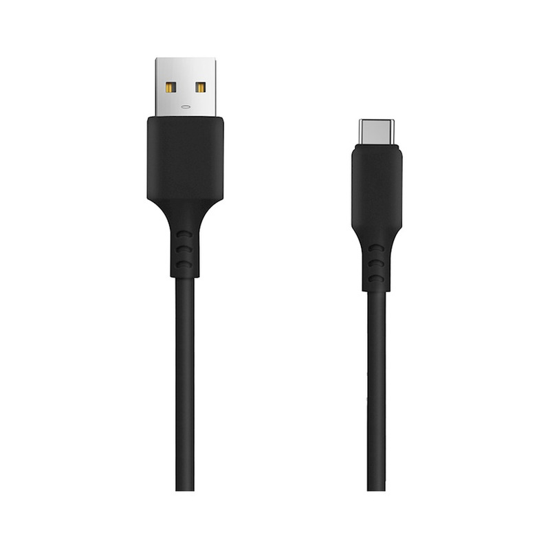 Kaabel USB / USB-C, Setty, 1m, 2A, must