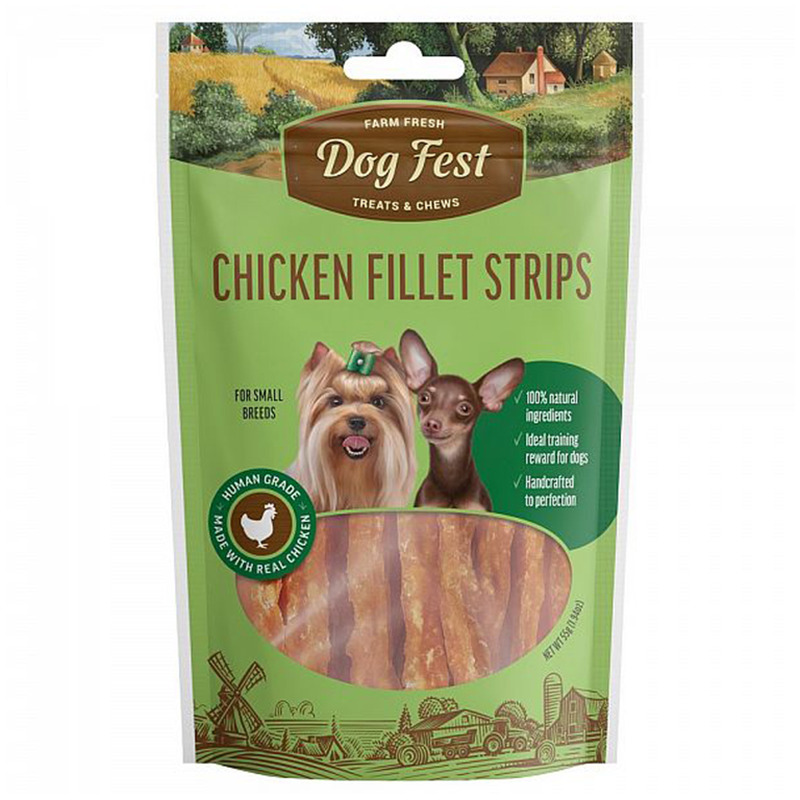 Kanafilee ribad, väikest tõugu koertele, DogFest, 55g