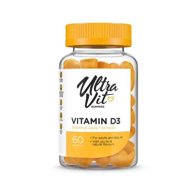Toidulisand ULTRAVIT Gummies Vitamin D3 60 tk. närimistabletti