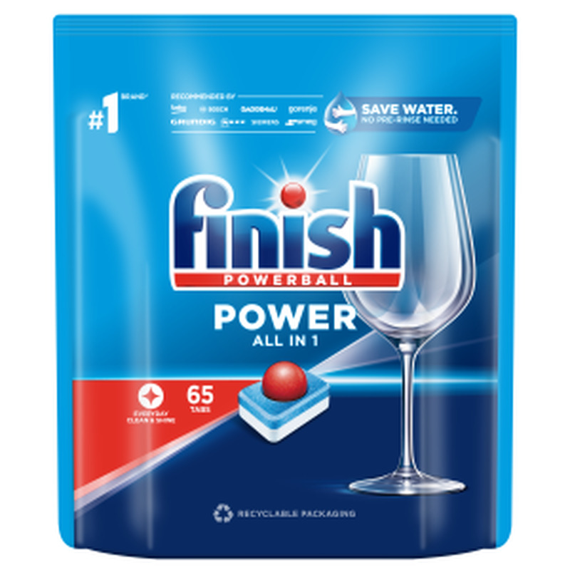 Nõudepesu tabletid Power, FINISH, 65 tk