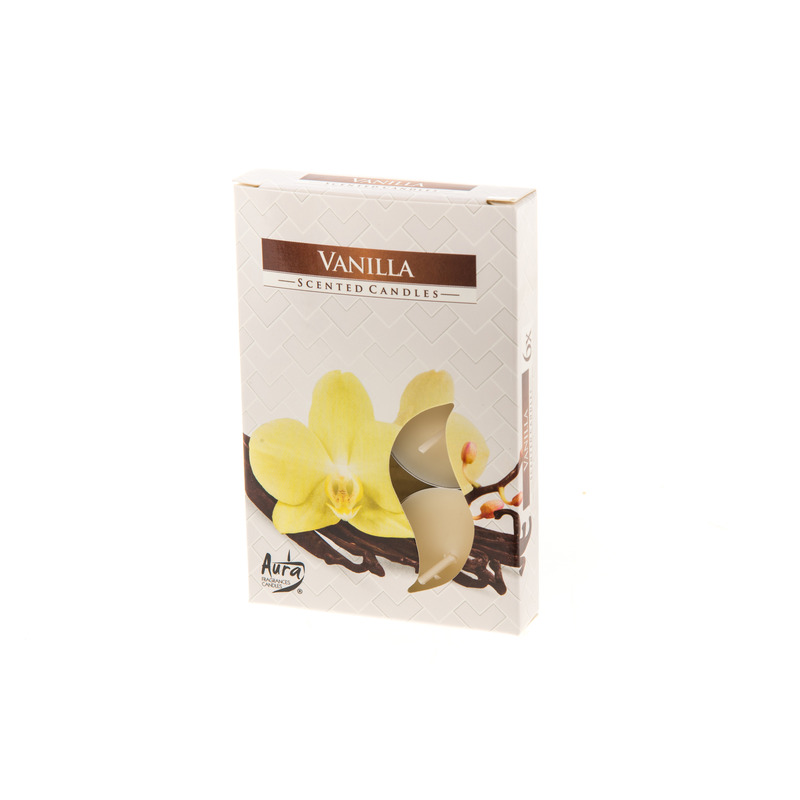 Lõhnateeküünlad Vanilla 3-4h 6tk