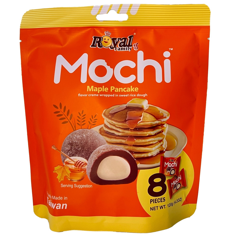 Mochi pallid pannkoogi ja vahtrasiirupi