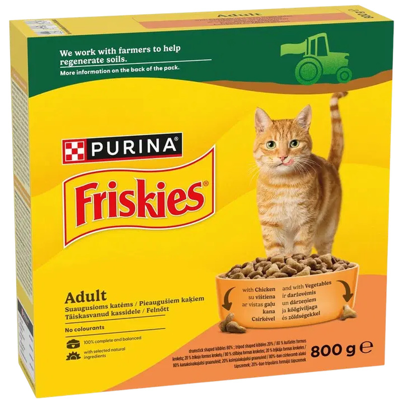 Friskies kuiv kassitoit kana ja juurviljad 800g