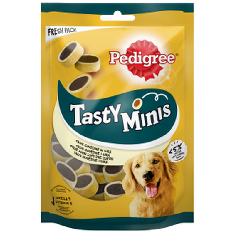 Tasty Minis veise ja juustumaitselised koeramaiused, PEDIGREE, 140 g