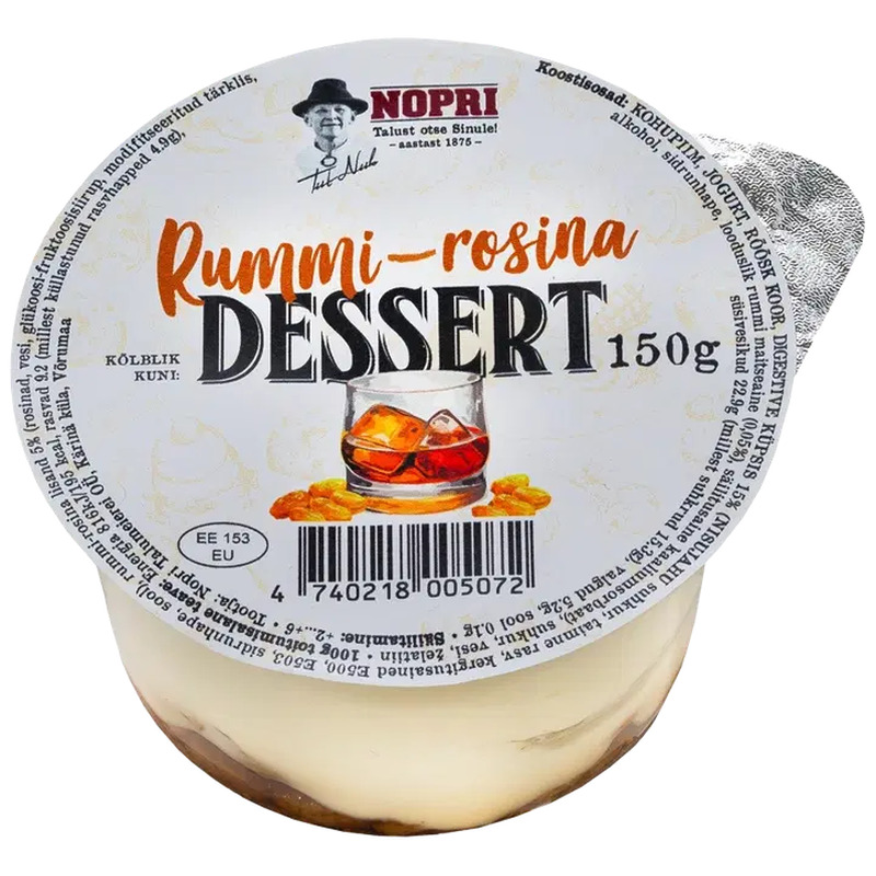 Nopri dessert rummi-rosina, 150 g
