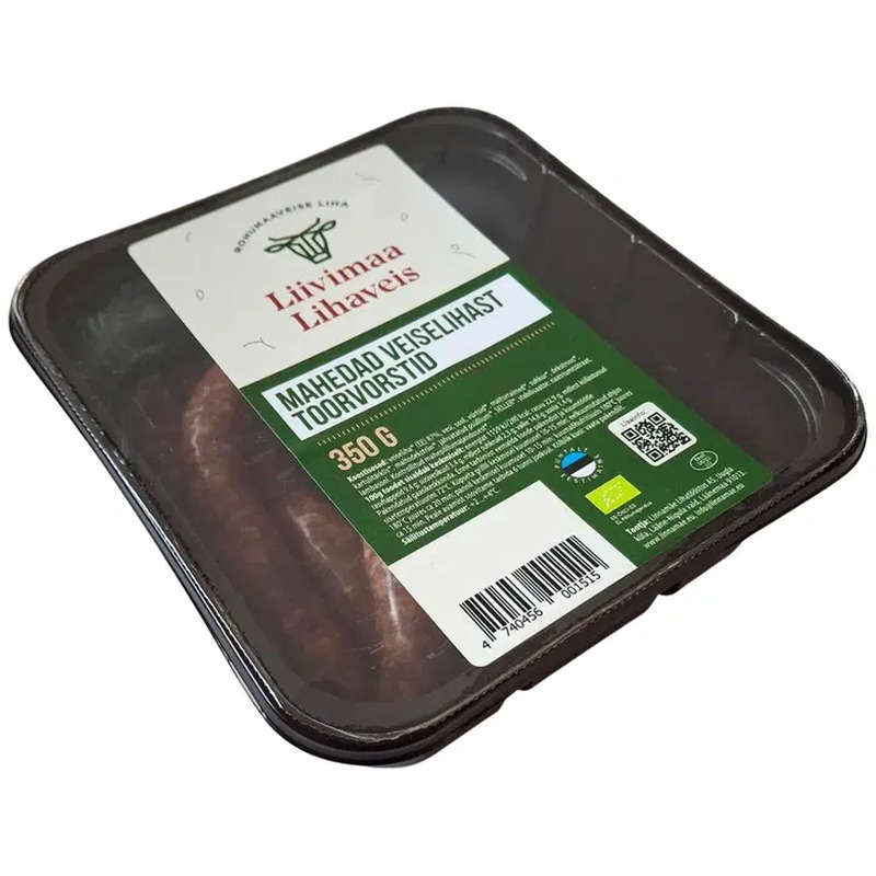 Liivimaa Lihaveis Mahedad veiselihast toorvorstid ee-öko-03 350g