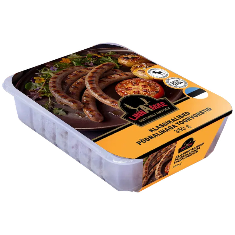 Linnamäe Klassikalised põdralihaga toorvorstid 350g