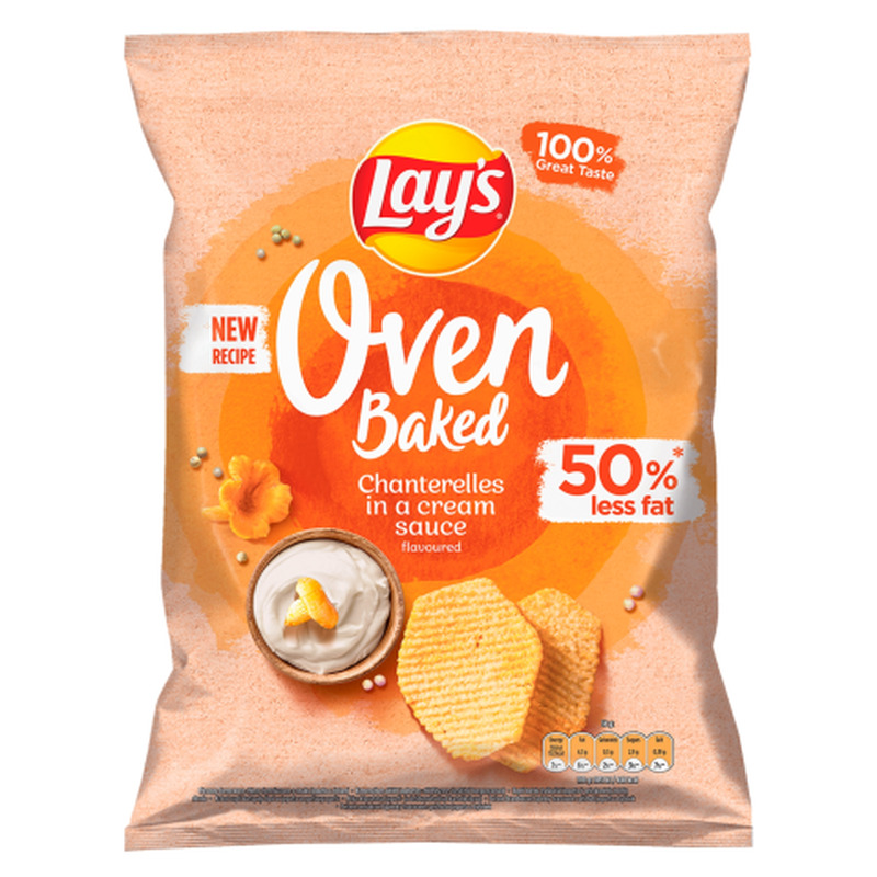 Kartulikrõpsud ahjus küpsetatud kreemises kastmes kukeseenemaitselised Lay's Oven Baked 180g