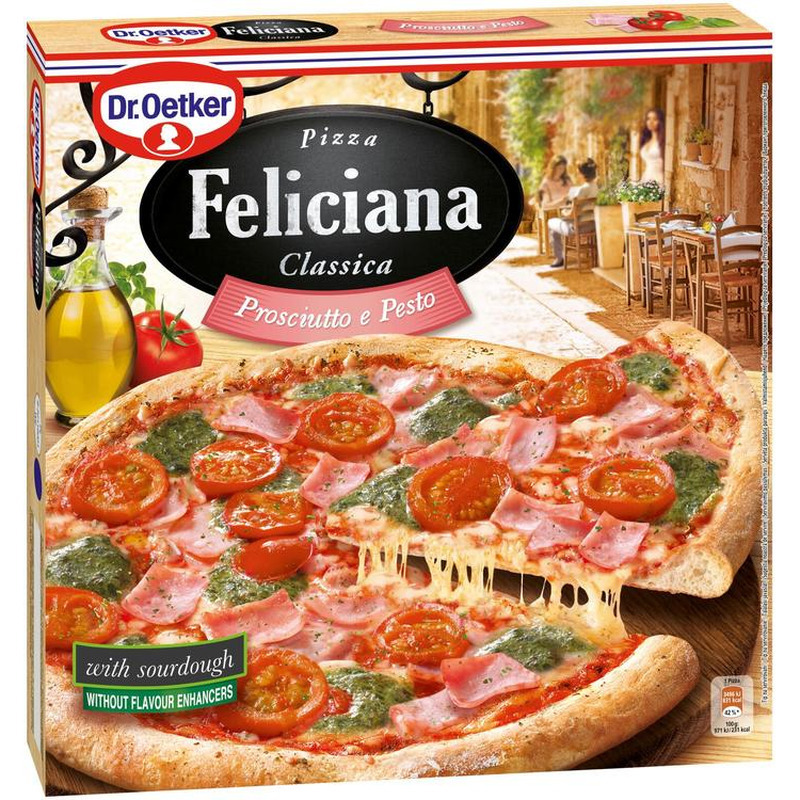 Pitsa Feliciana prosciutto ja pestoga, DR.OETKER, 360g