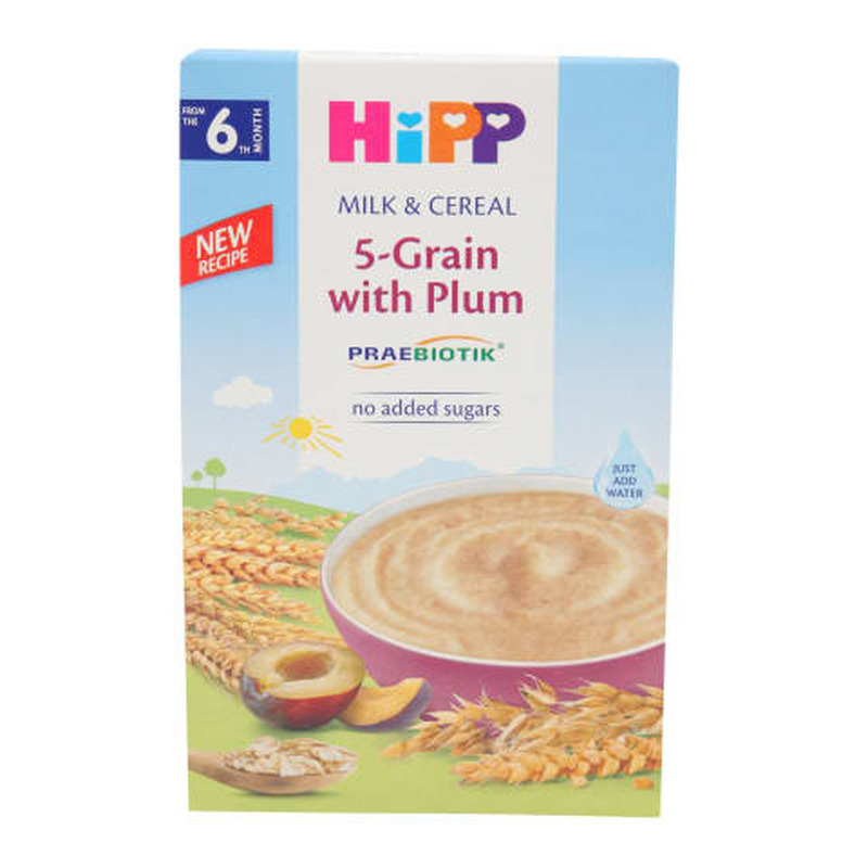 Pudrupulber Hipp piim-5vilja-ploom prebiootikumidega 6k 250g