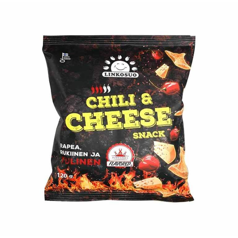 Rukkikrõpsud Poppamies tšilli- juustu, LINKOSUO, 120 g