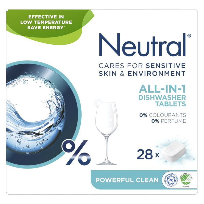 Nõudepesutabletid, NEUTRAL, 28 tk