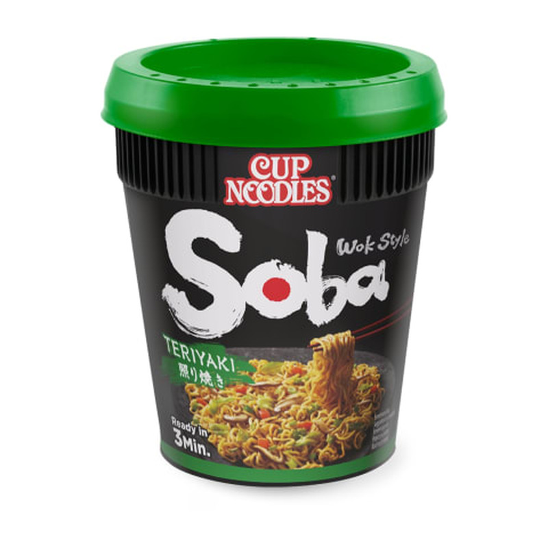 Nuudlid teriyaki wok stiilis topsis Nissin Soba 90g