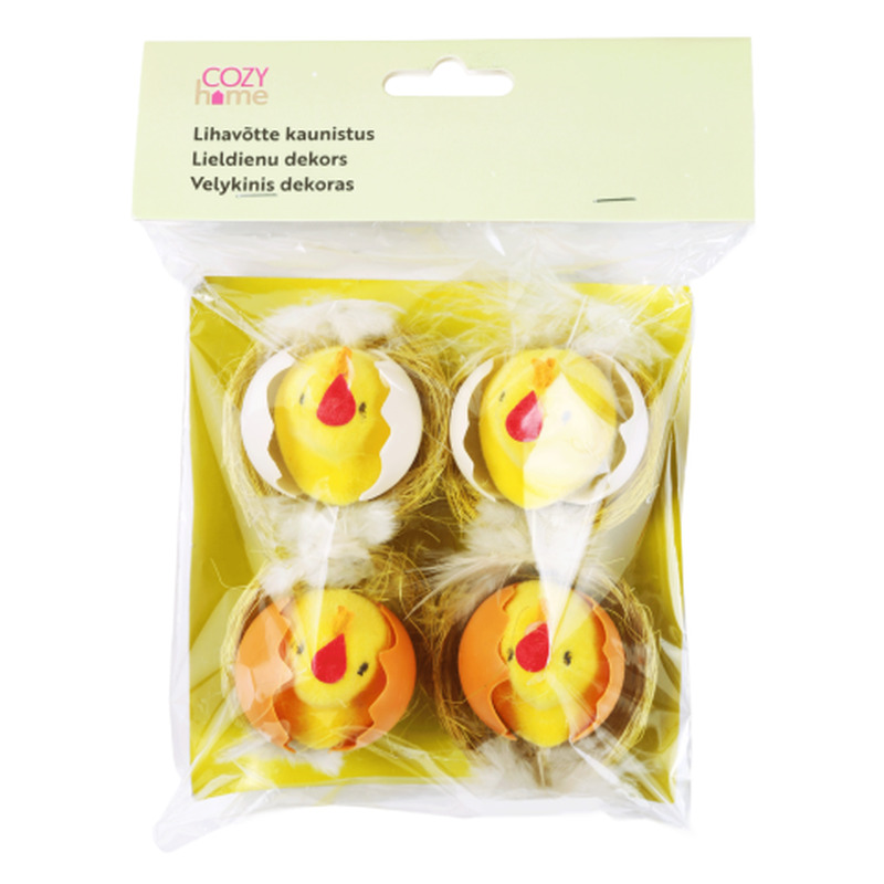 Dekoratiivpesa muna ja kanaga Cozy Home 4tk ES26
