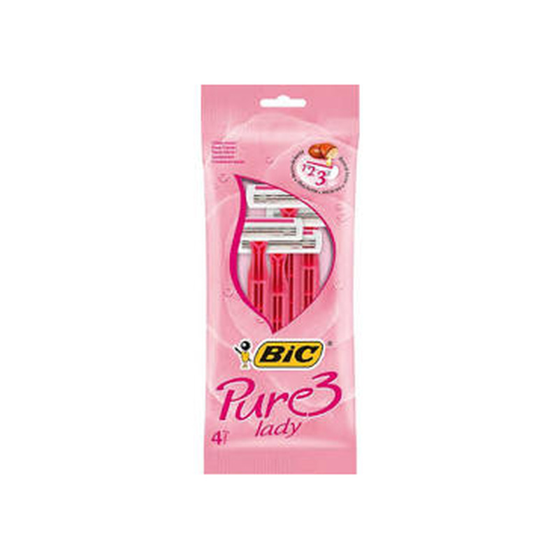 Raseerija BIC Pure3 Lady Pink 4tk