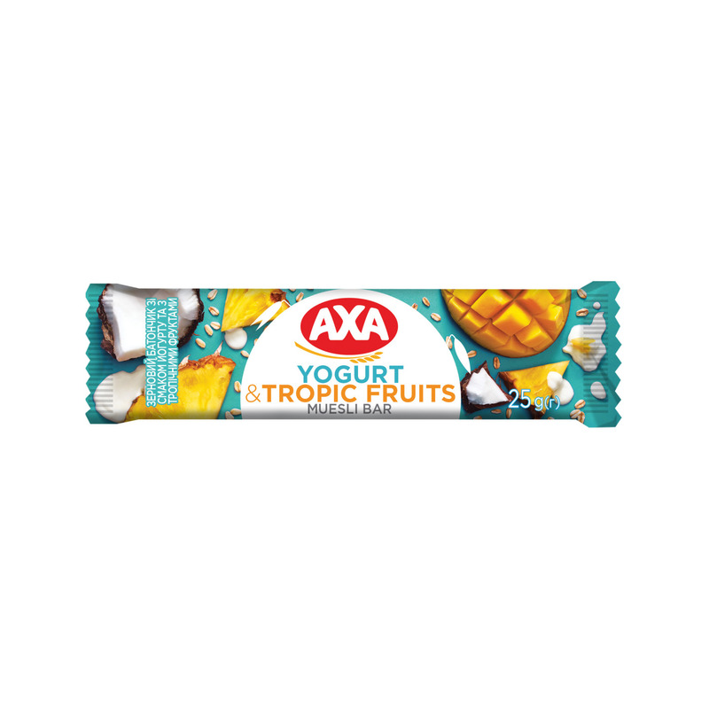 KAST 24 tk! AXA müslibatoon jogurti ja troopiliste viljadega 25g