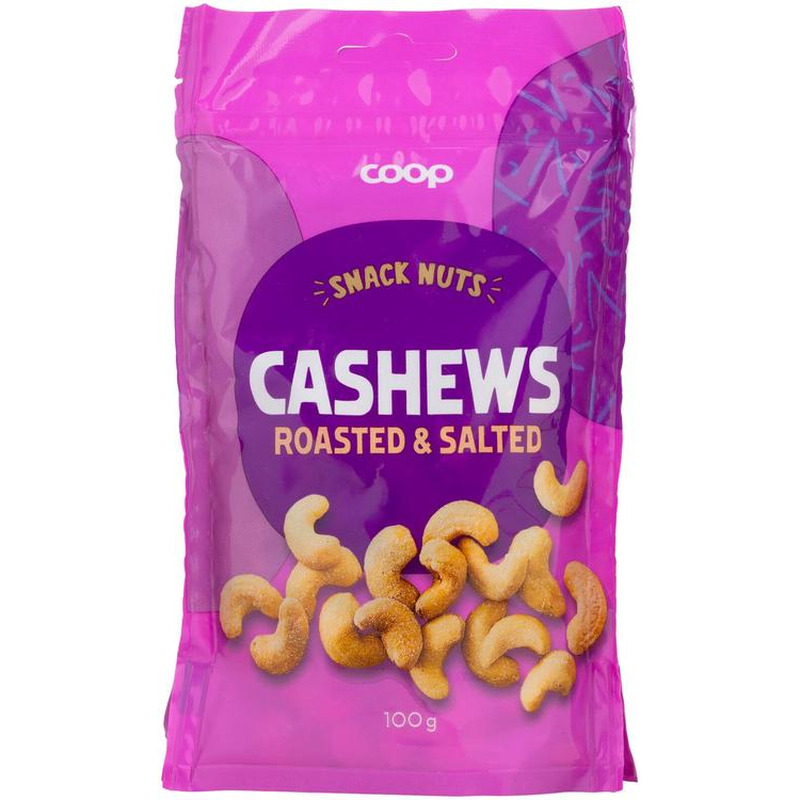 Coop india pähklid röstitud ja soolatud 100g