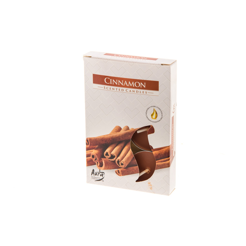 Lõhnateeküünlad Cinnamon 3-4h 6tk