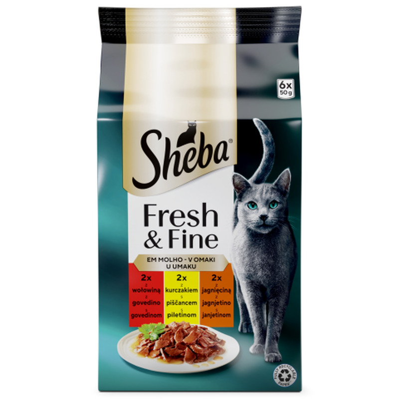 Kassitoit Sheba Mini lihaga 6x50g