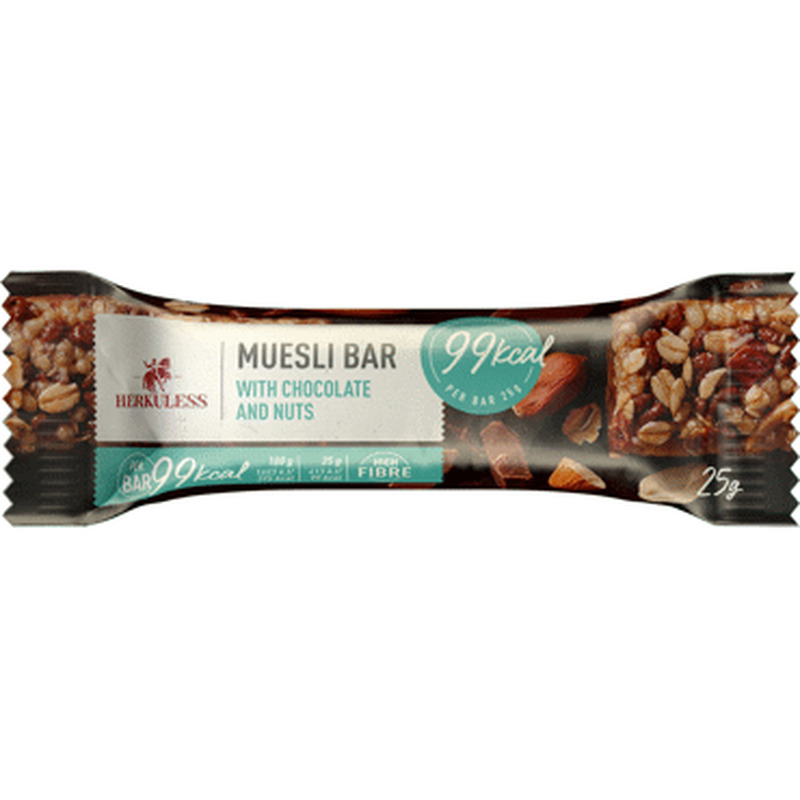 Müslibatoon šok.pähklitega HERKULESS 25g