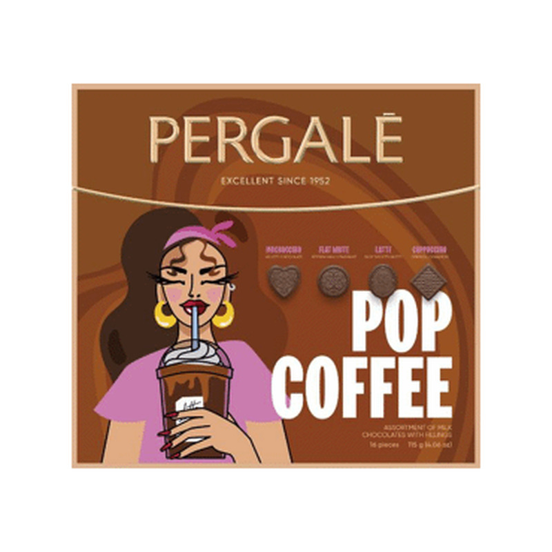 Kommiassortii kohviga PERGALE 115g