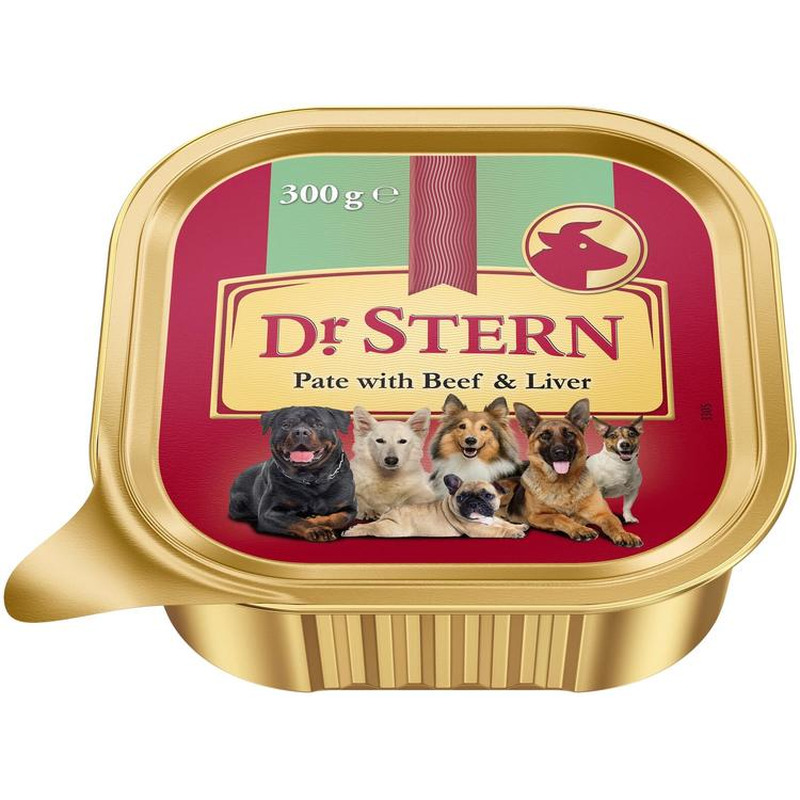 Dr.Stern veiseliha ja makapasteet koertele 300g alu cup