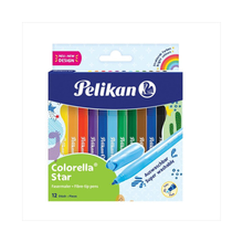 Pelikan viltpliiats, colorella star, 12 värvi, ümar