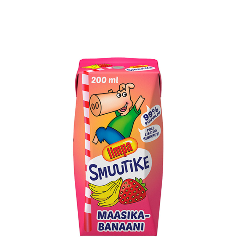 LIMPA Smuutike maasika-banaani 200ml