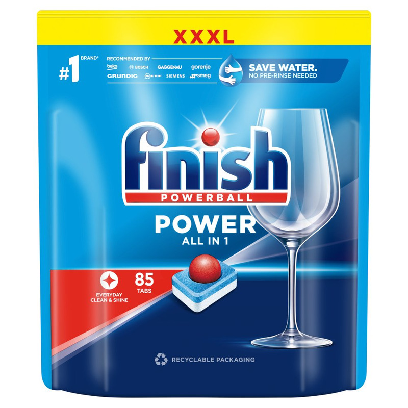 Nõudepesumasina tabletid Power, FINISH, 85 tk