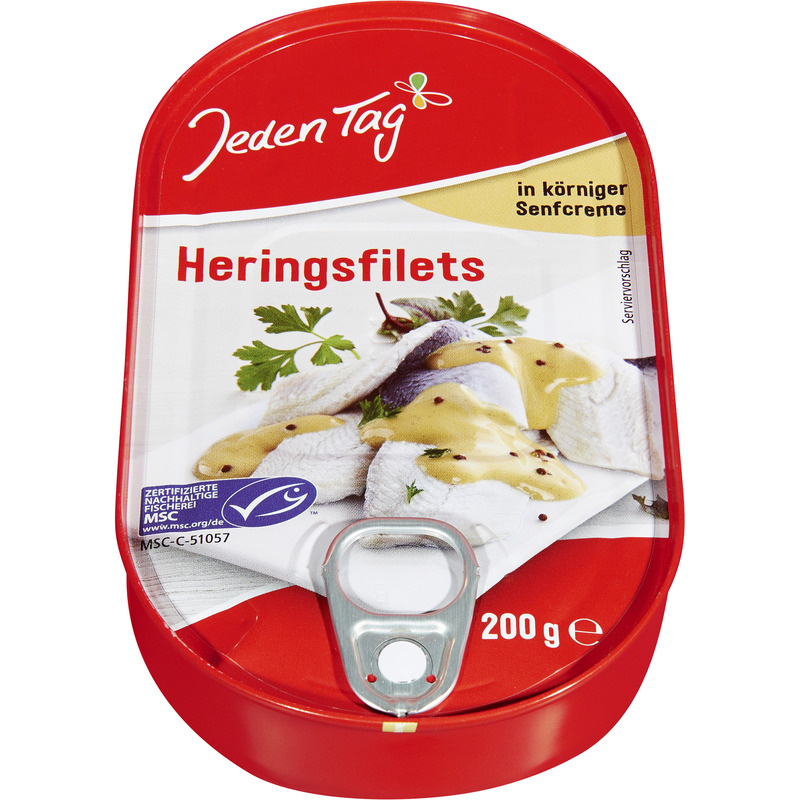 JEDEN TAG Heeringafilee sinepikreemis 200g