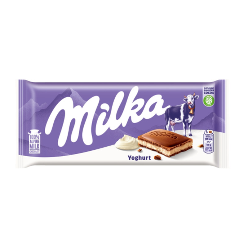 Piimašokolaad jogurtitäidisega Milka 100g