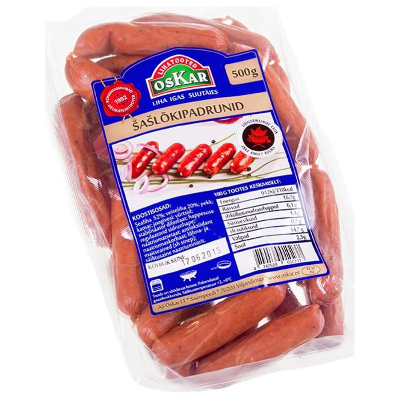 Šašlõkipadrunid 500g