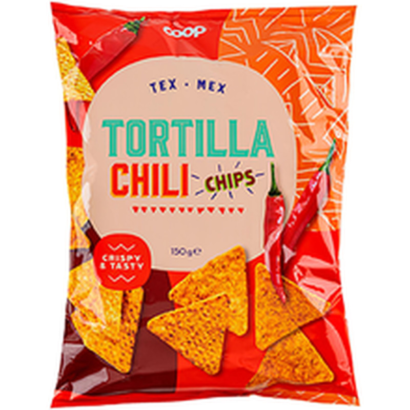 Coop soolaga tšillimaitselised maisikrõpsud 150g