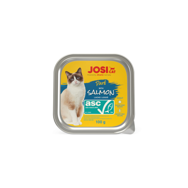 Pasteet kassidele JosiCat Lõheliha ASC 100g